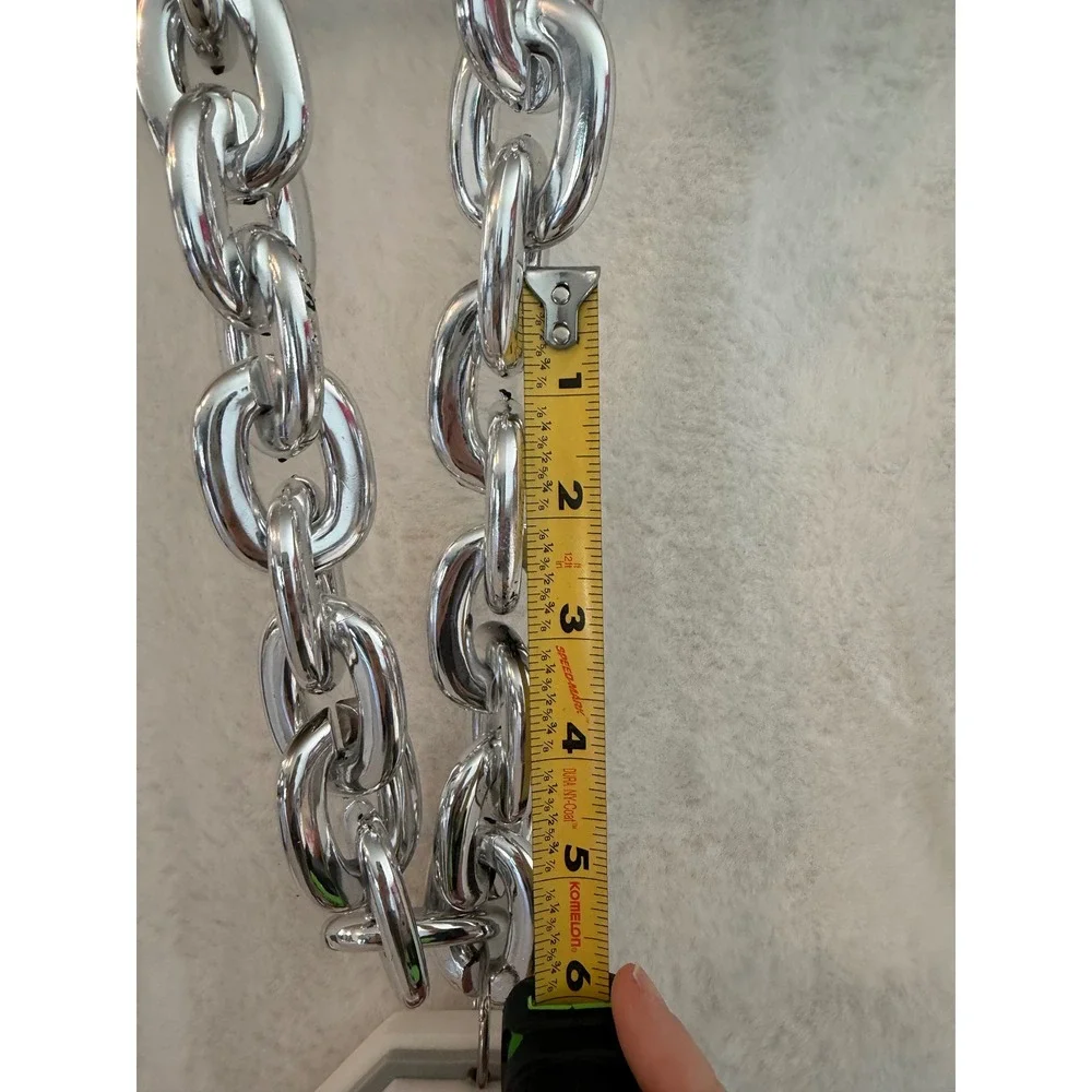 Ohio State Buckeyes Oversized‎ Turnover Chain Silver Link Necklace Game Day Fan